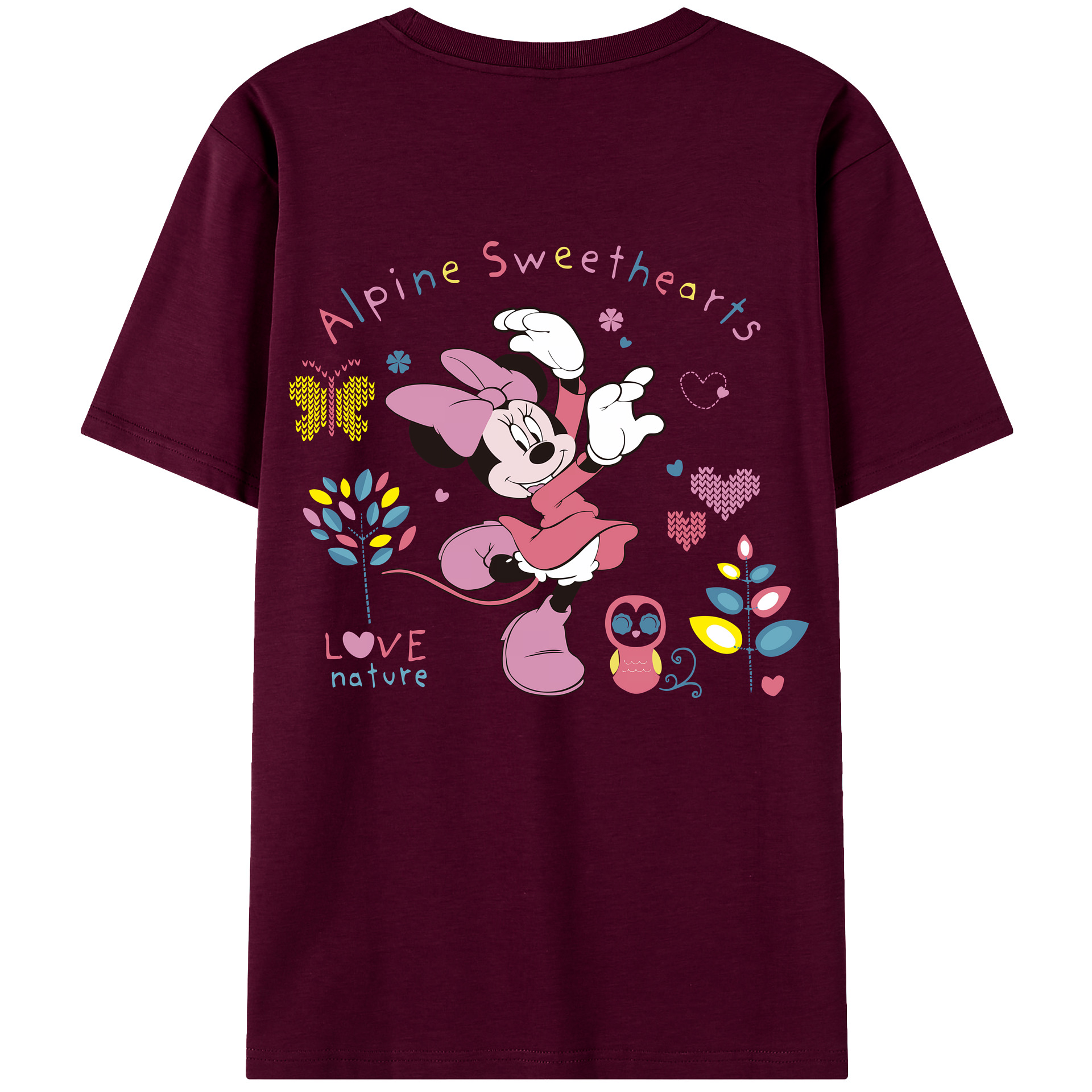 （画像用） ミッキーマウス Mickey Mouse レディース半袖Tシャツ(バックプリント)